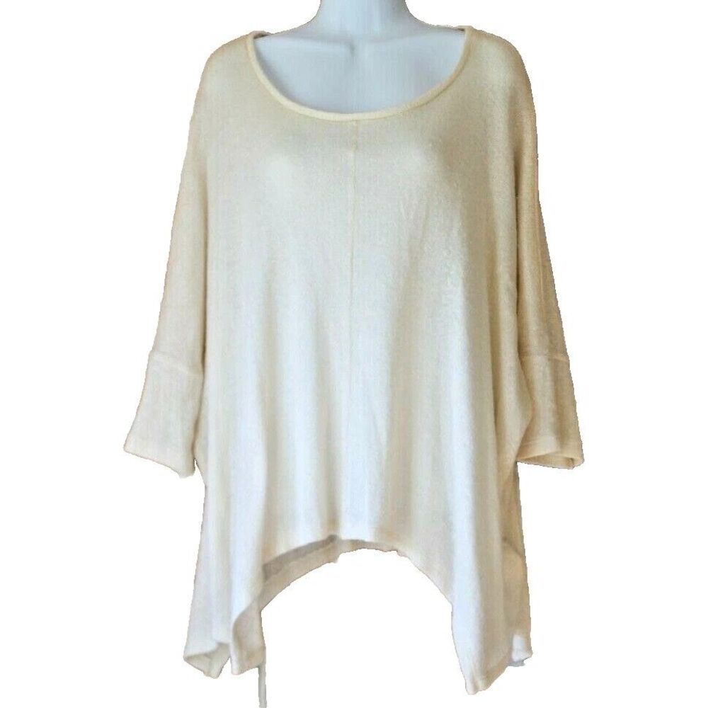 Joe Fresh Pullover Swing Tunic Cream Wool Blend Woman's Size Large NWT